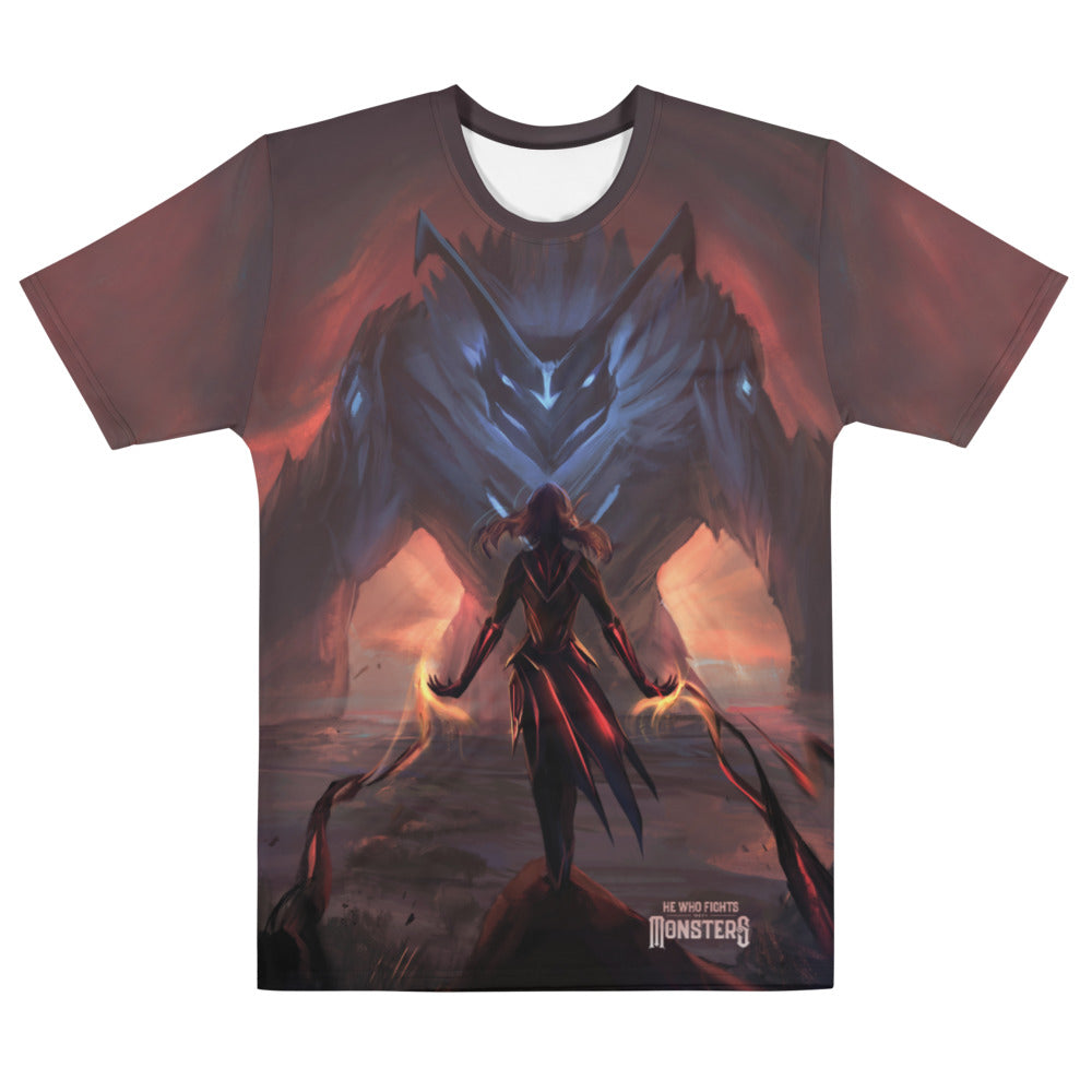 monsters merch He Who Fights With Monsters Graphic Tee (Men's)