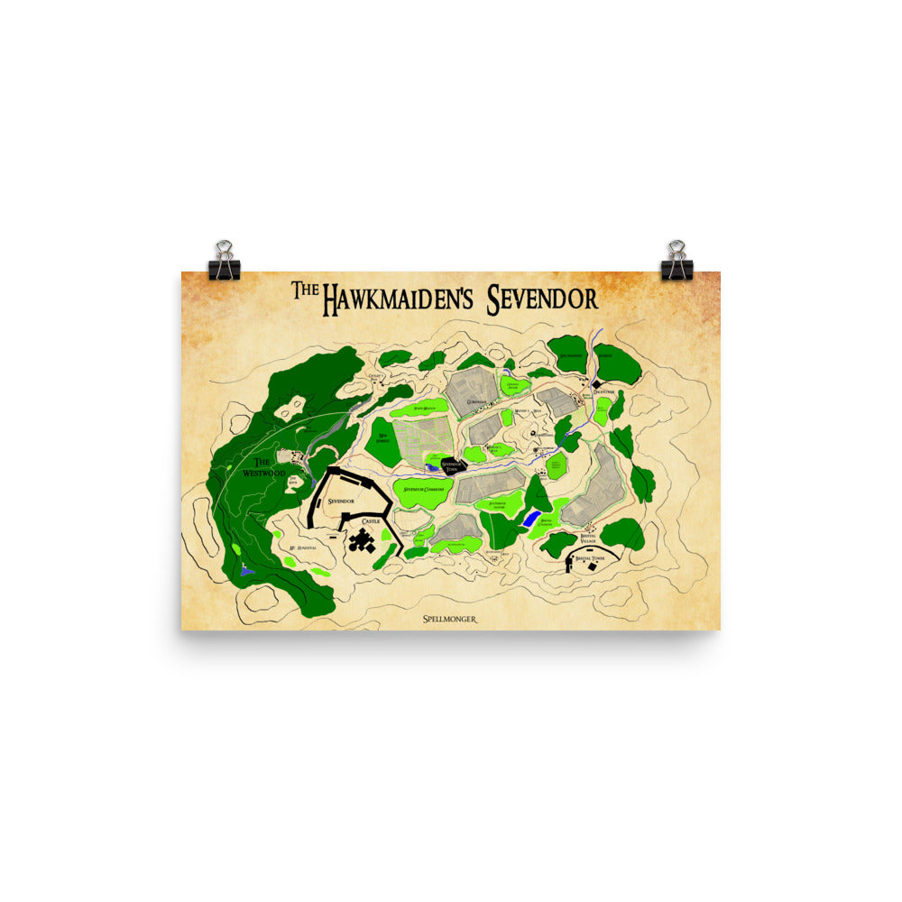 Spellmonger Map Spellmonger: The Hawkmaidens of Sevendor Map – Podium Audio
